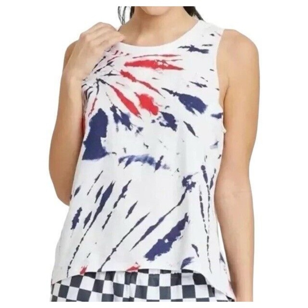 Grayson Threads Hello Gorgeous Blouse Patriot Graphic Athletic Fit Tank Top L